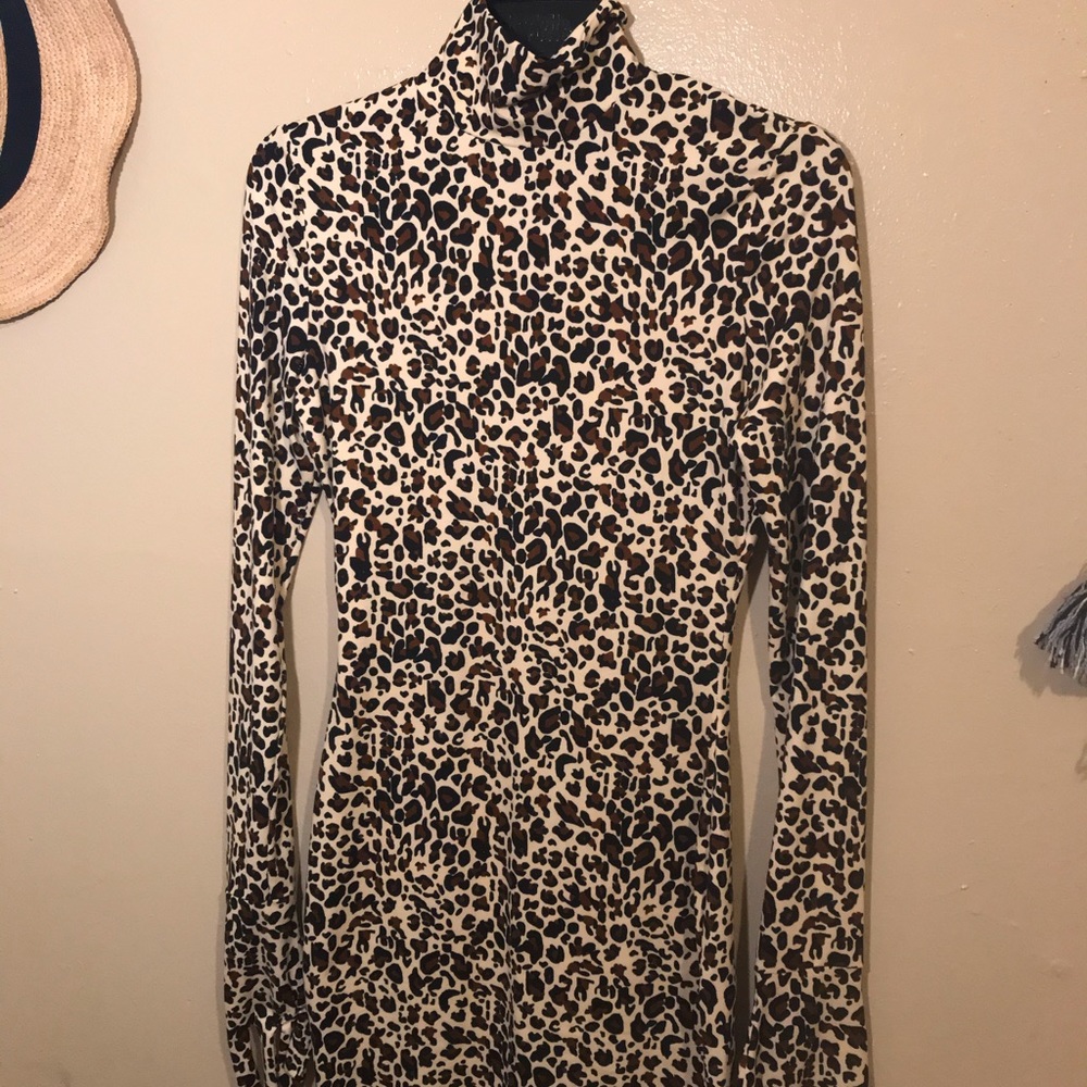 Long Sleeve , Turtleneck, Gloved Mini Dress